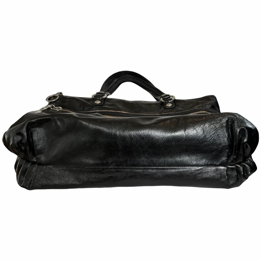 COACH Poppy Large Patent‎ Leather Handbag Shoulder Bag 15791 Black Y2K 2000s - Picture 4 of 16